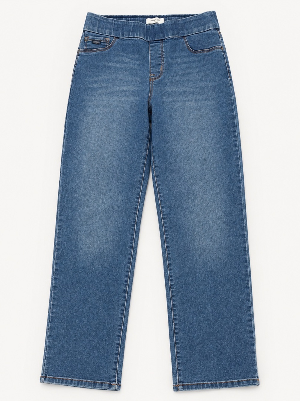 Nine West Size 8 Pull-On Straight Leg Stretch Jeans Medium Wash